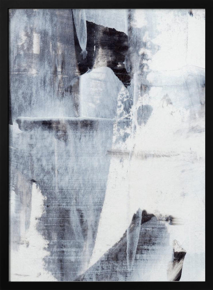 Pinselstriche in monochromen Tönen | Poster