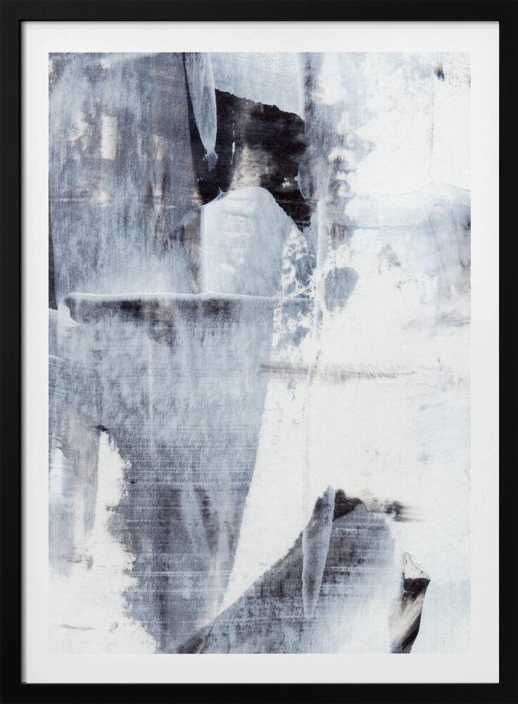 Pinselstriche in monochromen Tönen | Poster