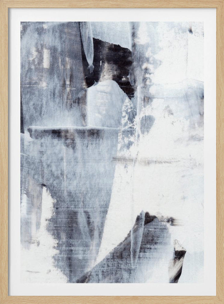 Pinselstriche in monochromen Tönen | Poster