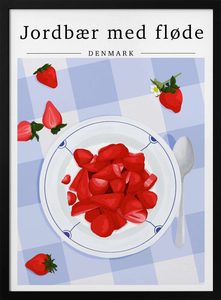 Erdbeere mit Sahne - Dänemark | Poster