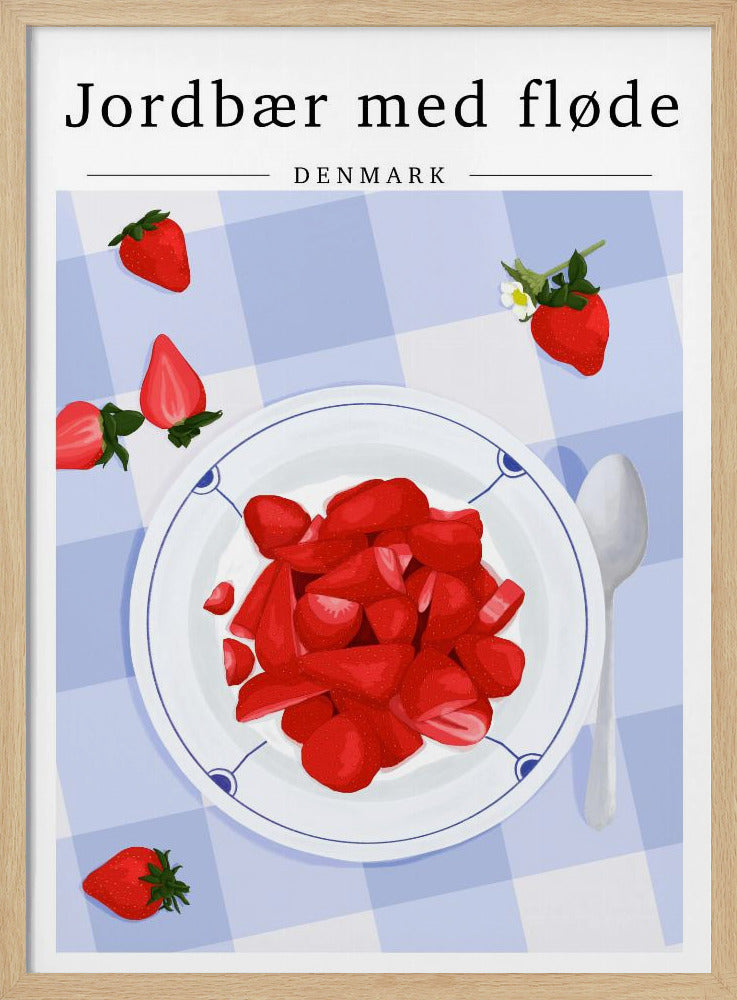 Erdbeere mit Sahne - Dänemark | Poster
