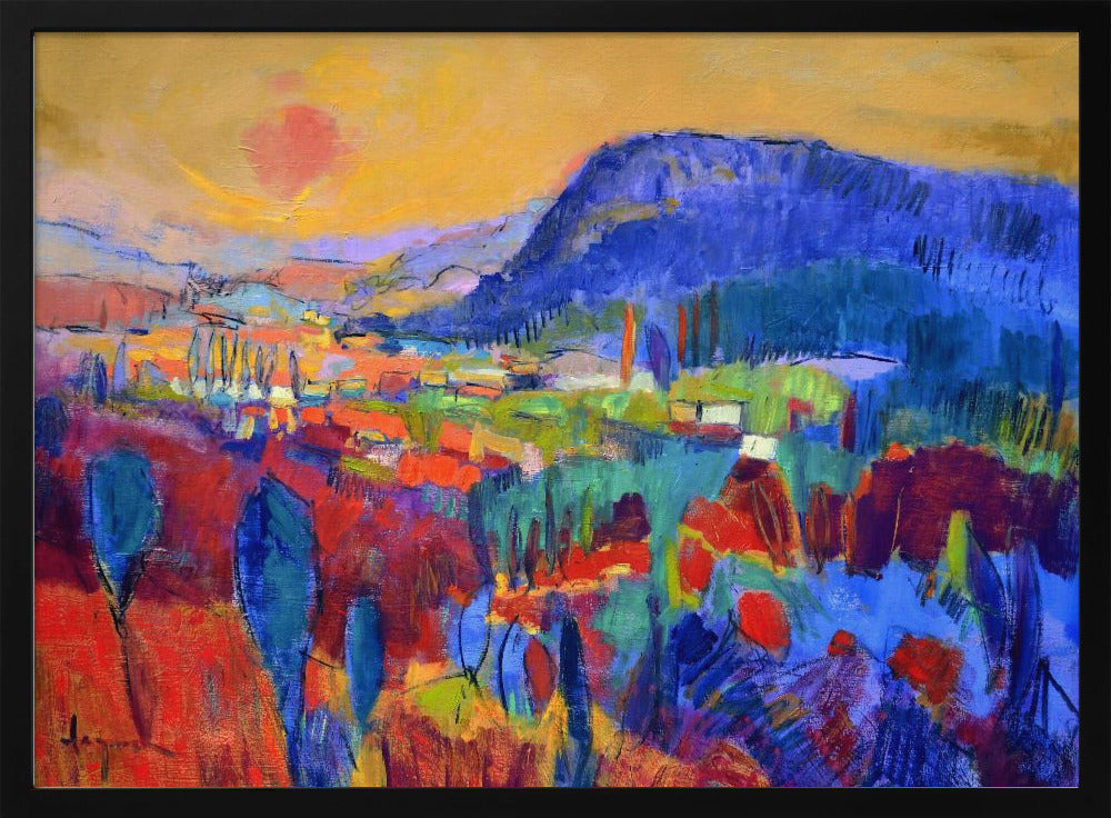 Expressionistisches buntes abstraktes Poster