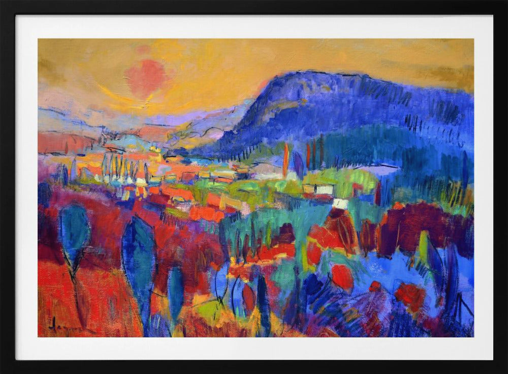 Expressionistisches buntes abstraktes Poster