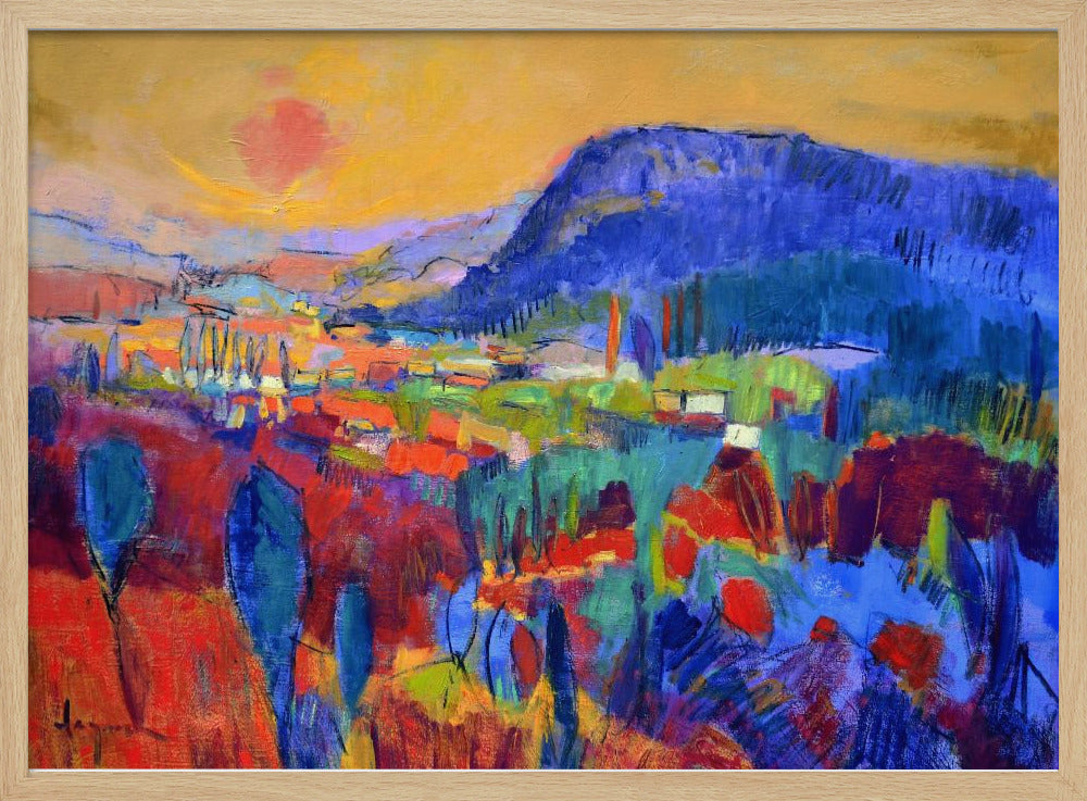Expressionistisches buntes abstraktes Poster