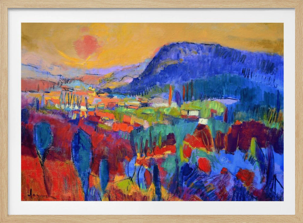 Expressionistisches buntes abstraktes Poster