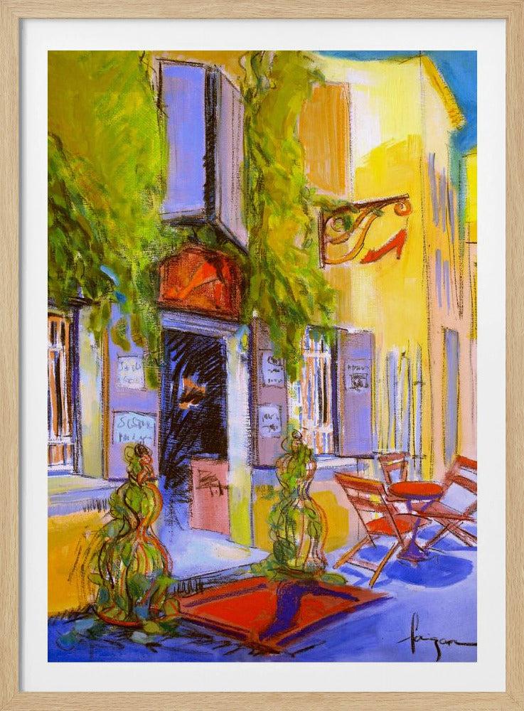 Sunny Courtyard Café | Poster