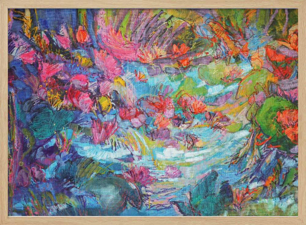 Lebendiger Gartenfluss | Poster