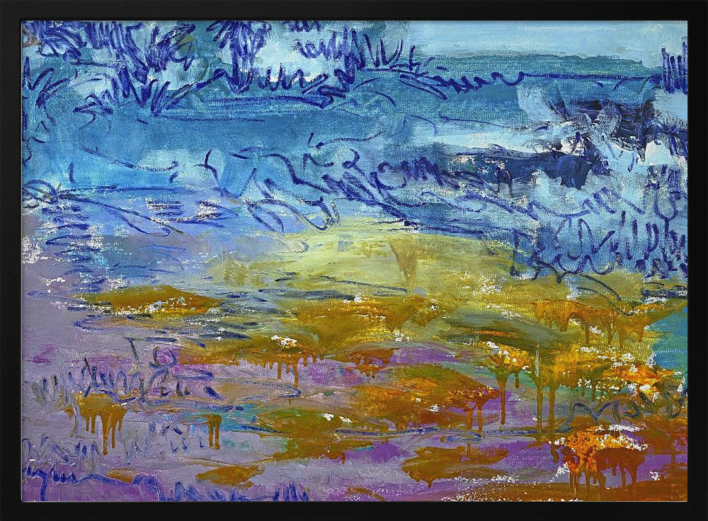 Expressionistisches buntes abstraktes Poster