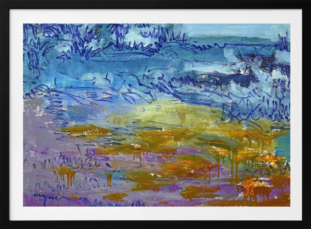Expressionistisches buntes abstraktes Poster