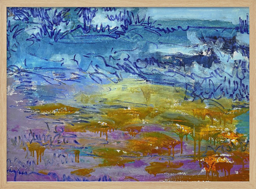 Expressionistisches buntes abstraktes Poster