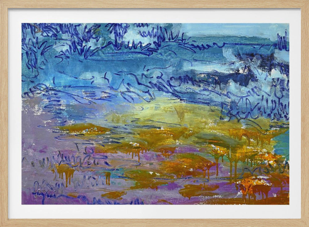 Expressionistisches buntes abstraktes Poster