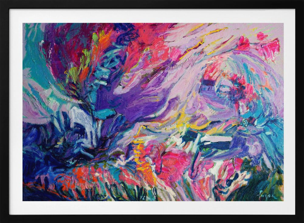 Expressionistisches buntes abstraktes Poster