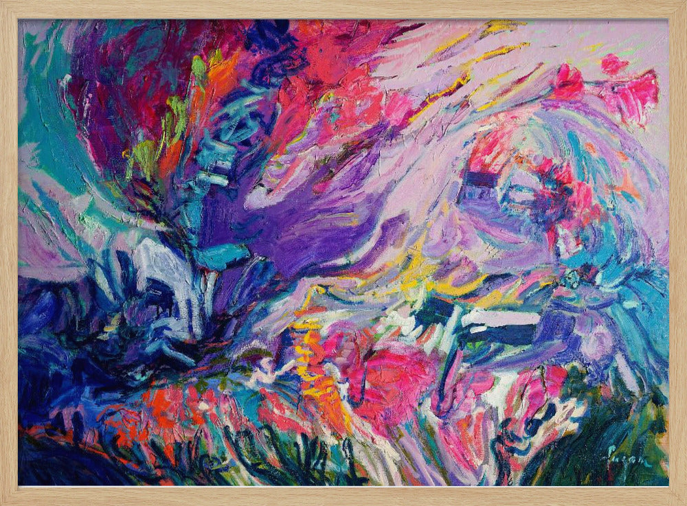 Expressionistisches buntes abstraktes Poster