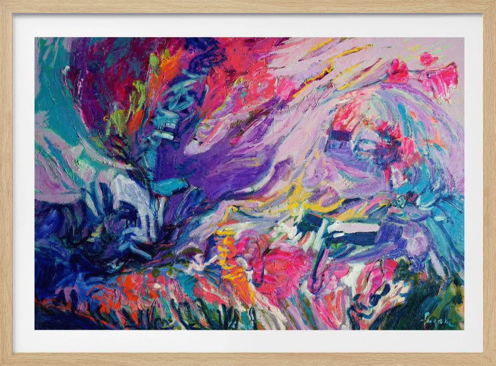 Expressionistisches buntes abstraktes Poster
