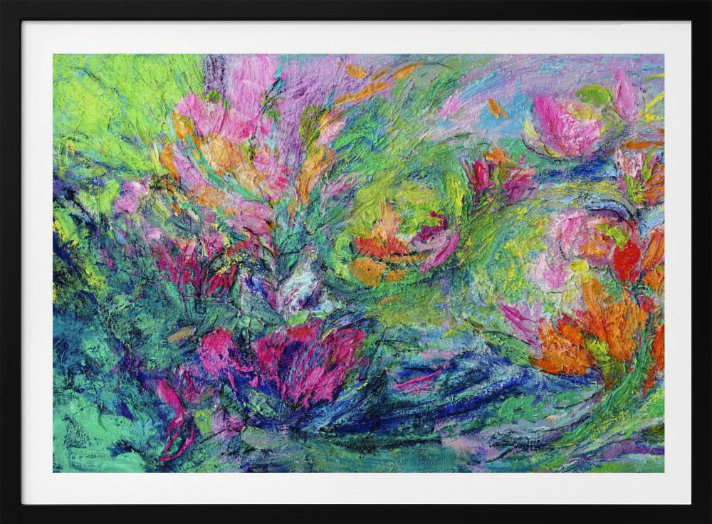 Lebendige Blumenlandschaft | Poster