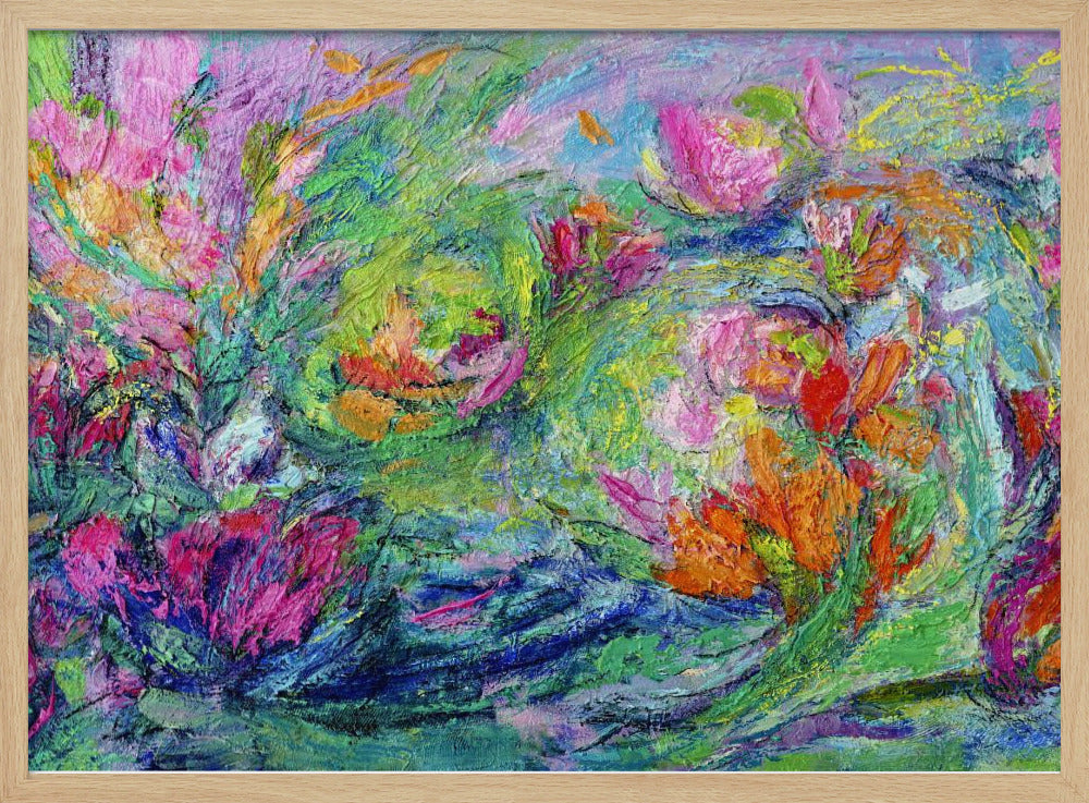 Lebendige Blumenlandschaft | Poster