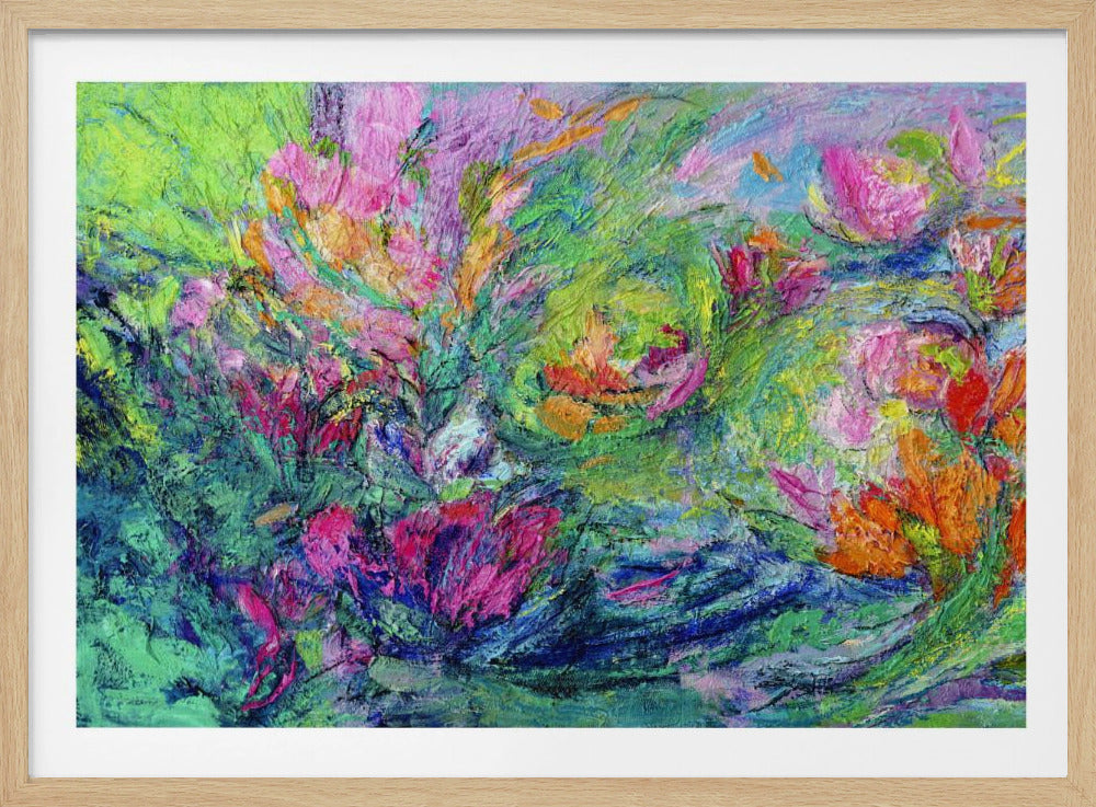 Lebendige Blumenlandschaft | Poster