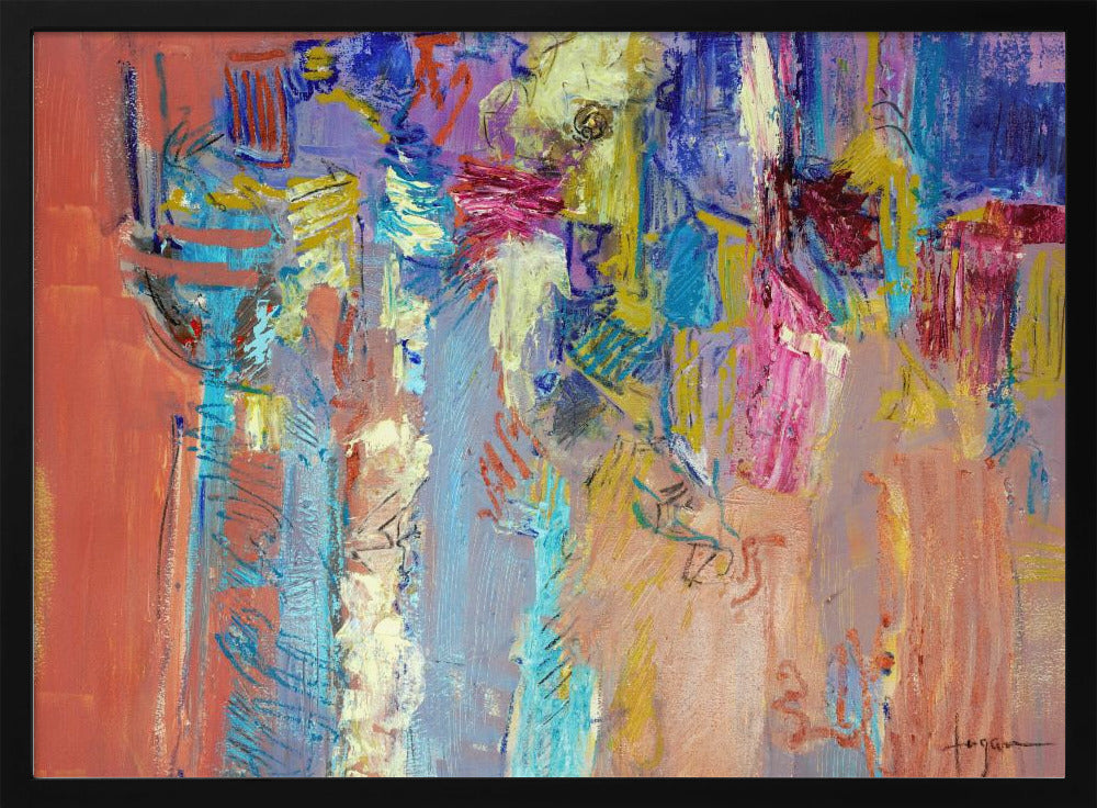 Expressionistisches buntes abstraktes Poster