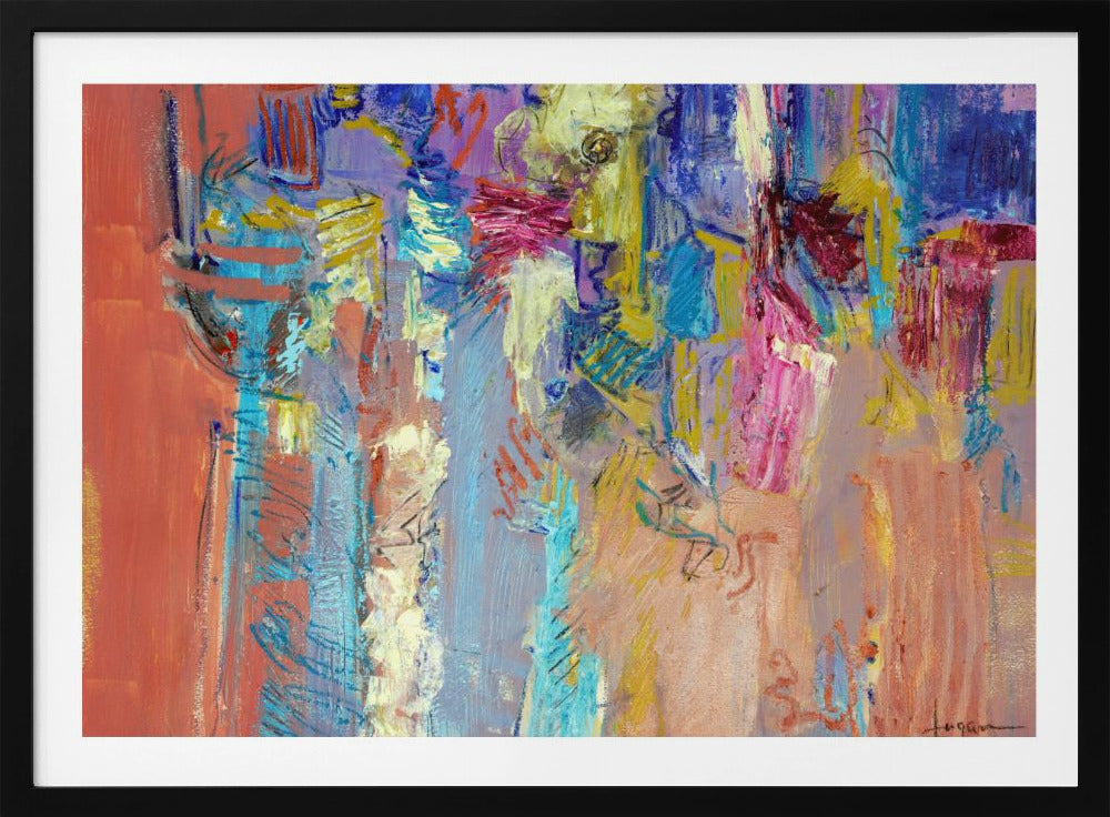 Expressionistisches buntes abstraktes Poster