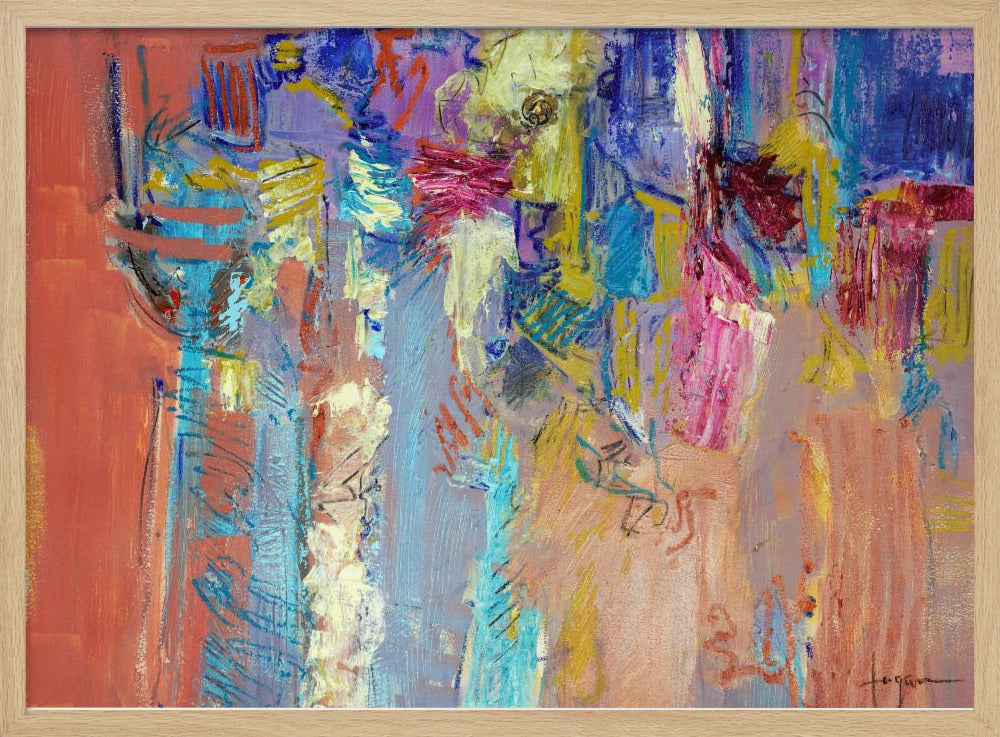 Expressionistisches buntes abstraktes Poster