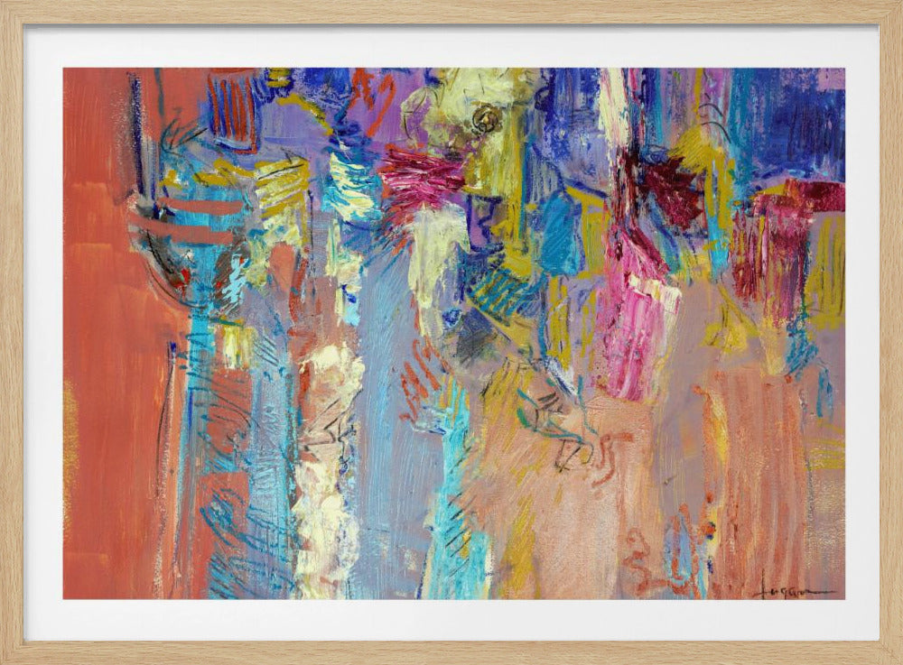 Expressionistisches buntes abstraktes Poster