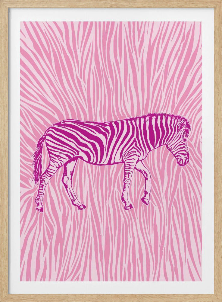 African Zebra striking camouflage | Poster