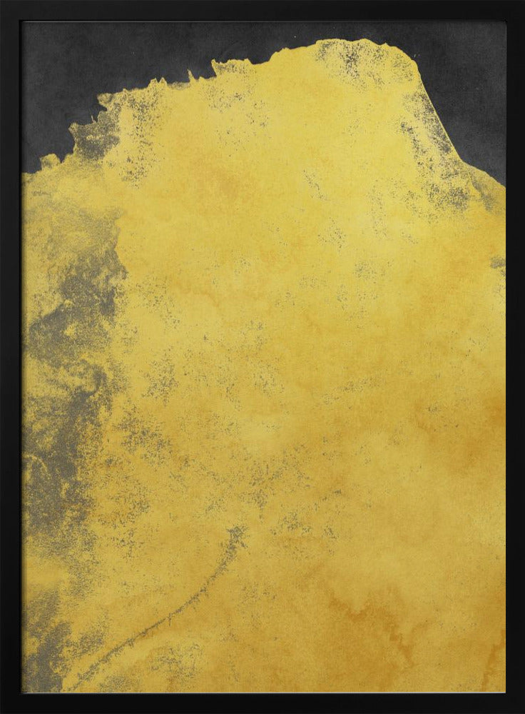 Minimale Landschaft Schwarz und Gelb 01 | Poster