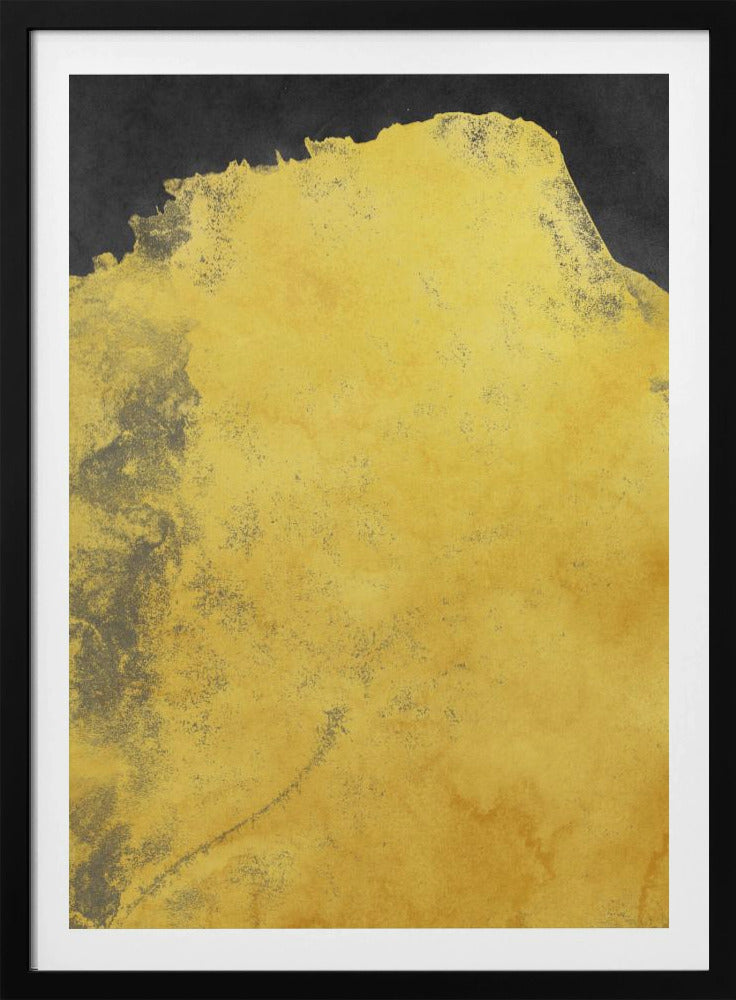 Minimale Landschaft Schwarz und Gelb 01 | Poster