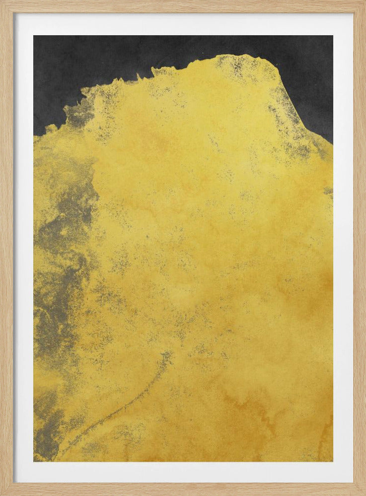Minimale Landschaft Schwarz und Gelb 01 | Poster