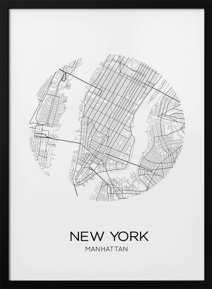 Straßenkarte von Manhattan | Poster