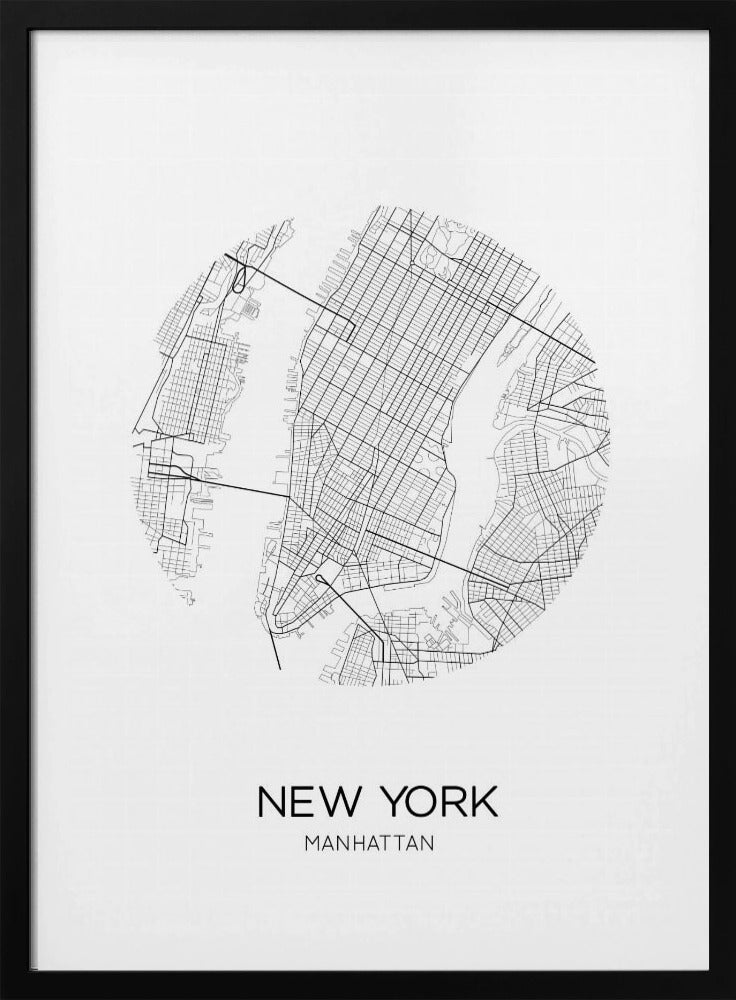 Straßenkarte von Manhattan | Poster