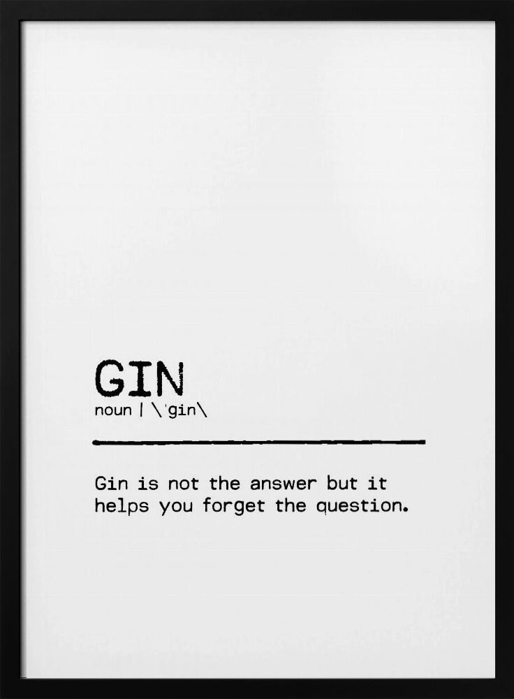 Zitat Gin Frage | Poster