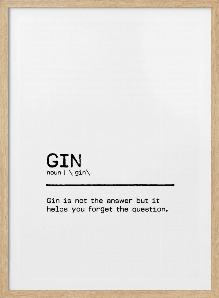Zitat Gin Frage | Poster