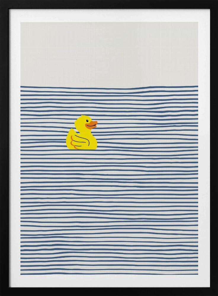 Gelbe Ente auf dem Wasser | Poster