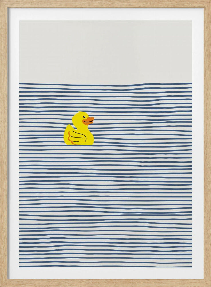 Gelbe Ente auf dem Wasser | Poster