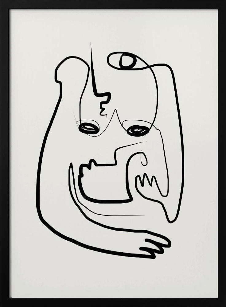 Moderne Kunst in dieser durchgehenden Strichzeichnung | Poster