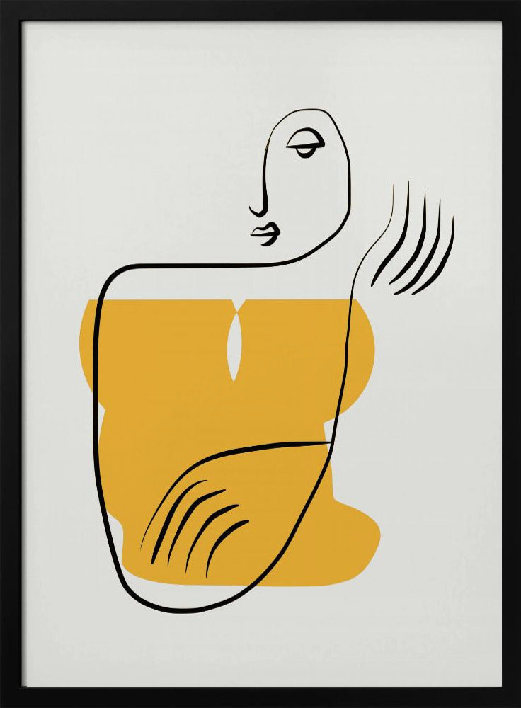 Abstrakte Strichzeichnung einer Person | Poster