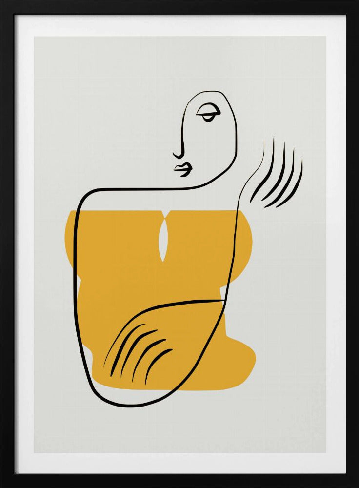 Abstrakte Strichzeichnung einer Person | Poster