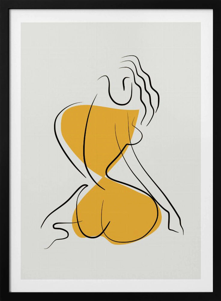 Minimalistisches Line Art Akt Poster