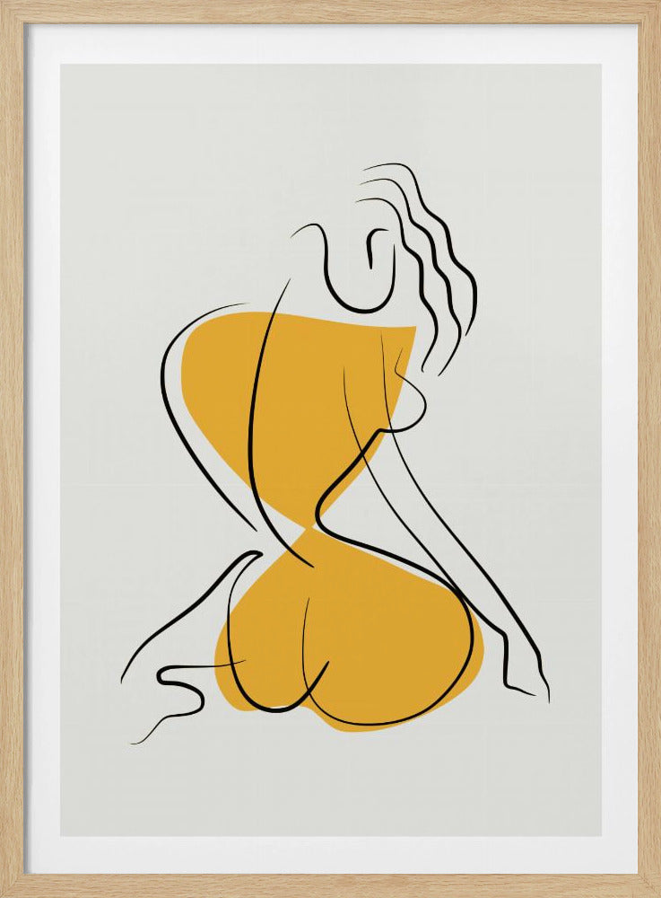 Minimalistisches Line Art Akt Poster