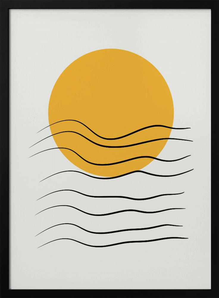 Goldene Welle Sonnenuntergang | Poster