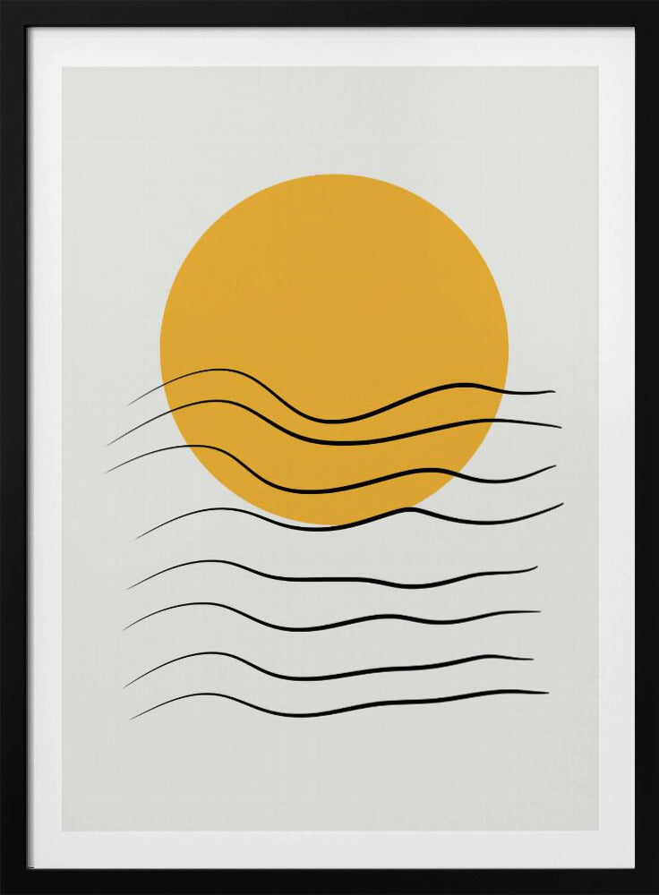 Goldene Welle Sonnenuntergang | Poster