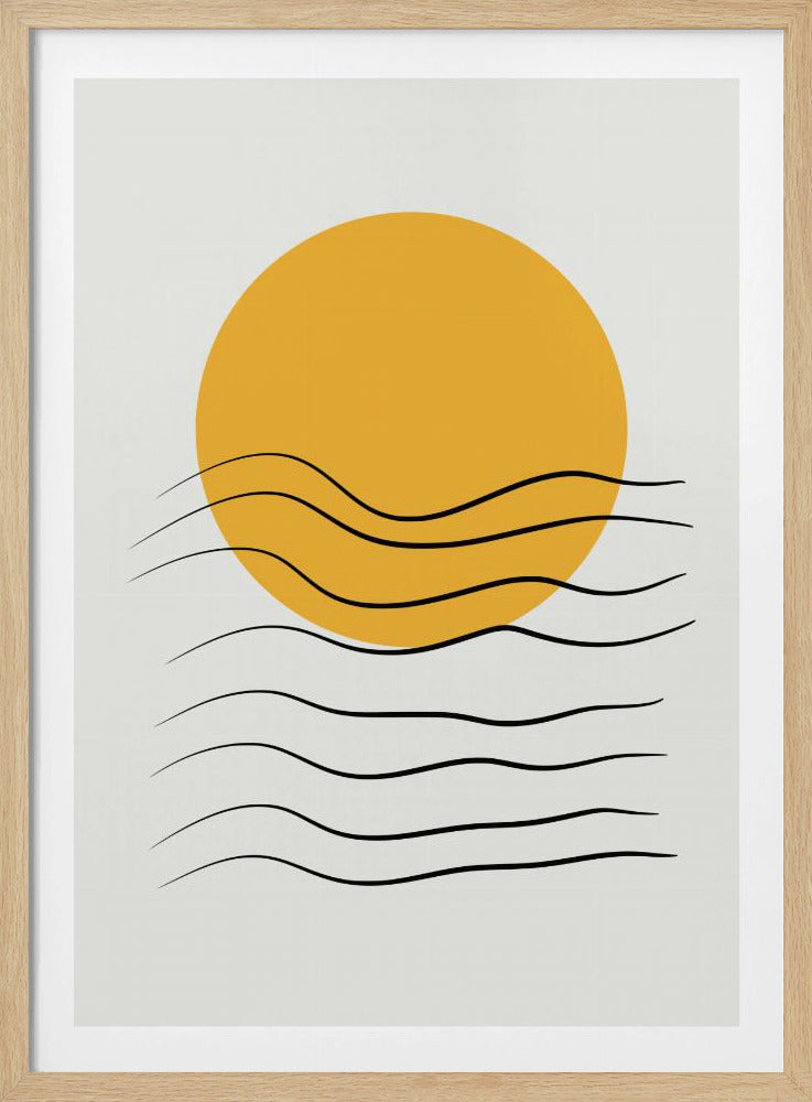 Goldene Welle Sonnenuntergang | Poster