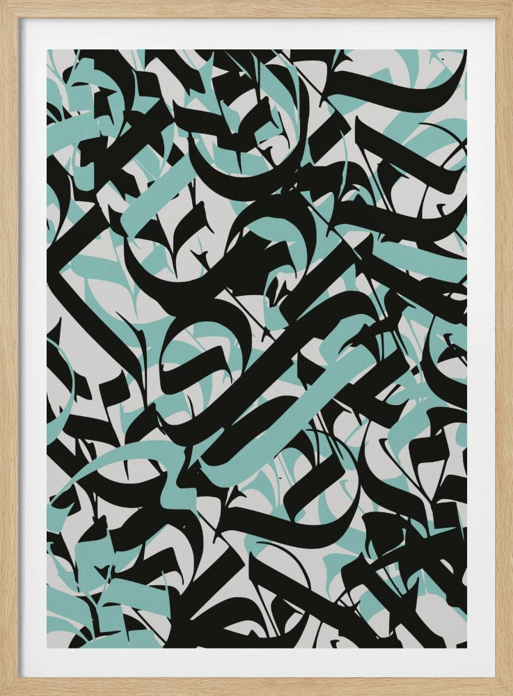 Fließendes Schriftchaos | Poster