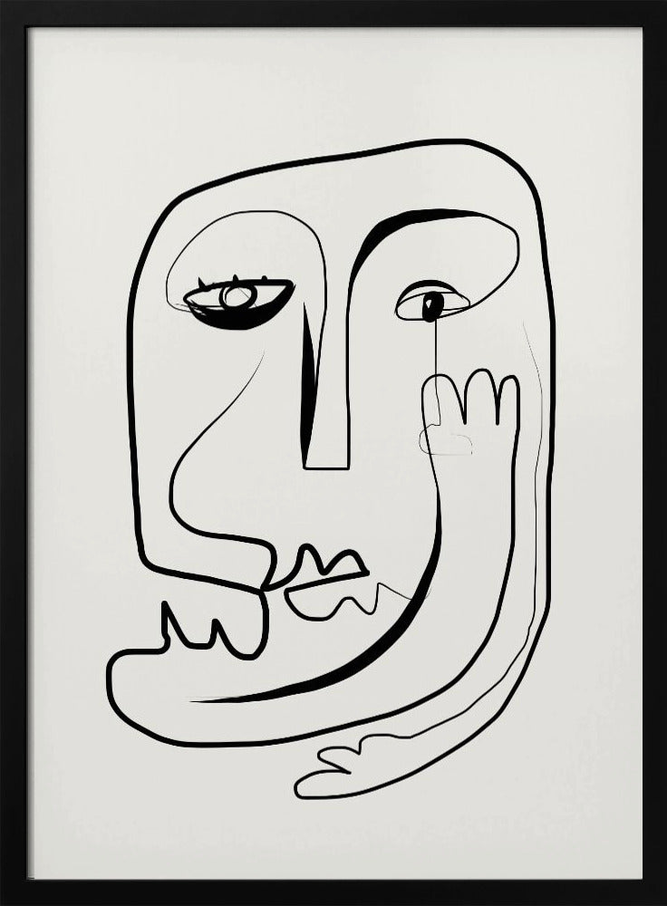 Line Art Portrait Skizze | Poster