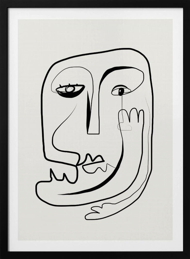 Line Art Portrait Skizze | Poster