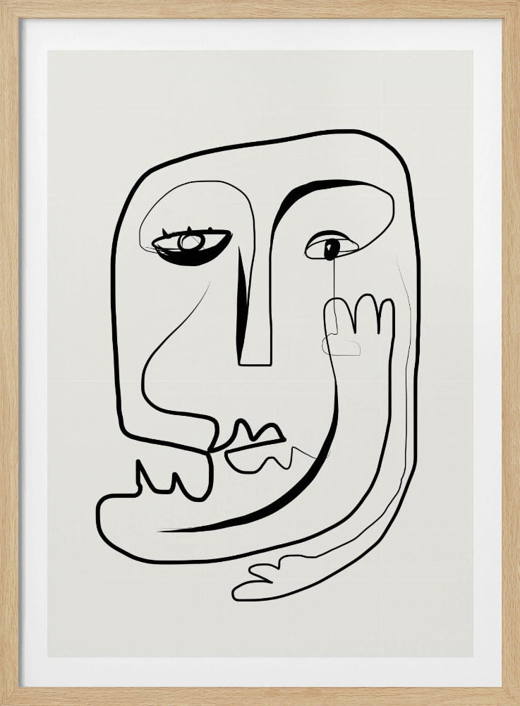 Line Art Portrait Skizze | Poster