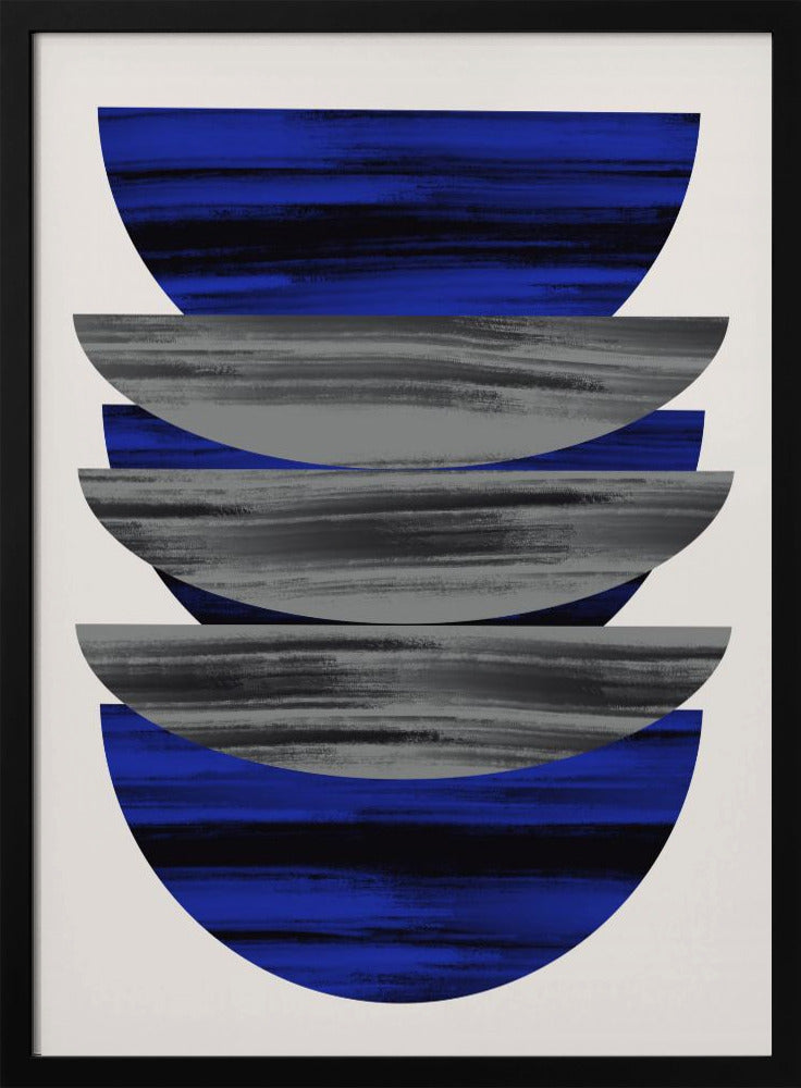 Skandinavisch in Blau und Schwarz | Poster