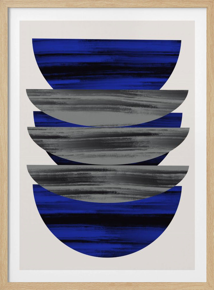 Skandinavisch in Blau und Schwarz | Poster