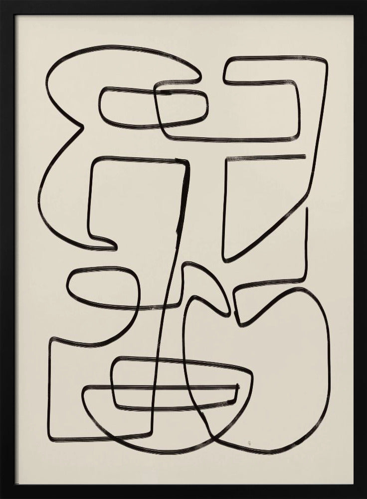 Warme abstrakte Linienkunst | Poster